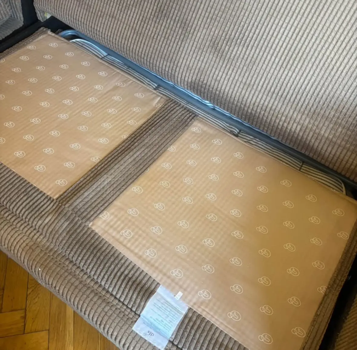 DFS Brown Corner Sofa with Double Sofa Bed