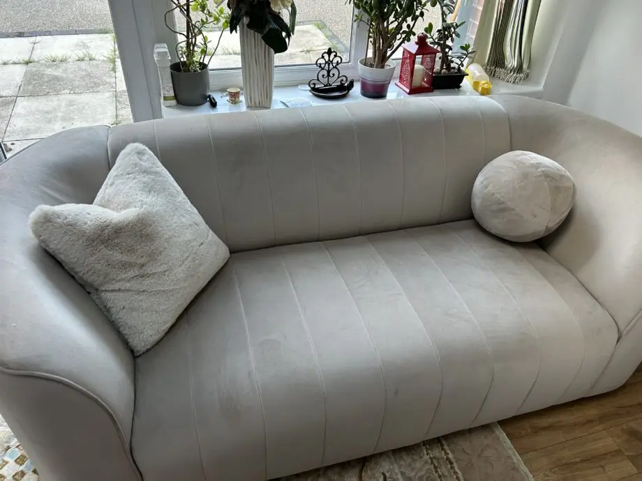 Sofology Matte Velvet Stone Fitzrovia 2 Seater Sofa