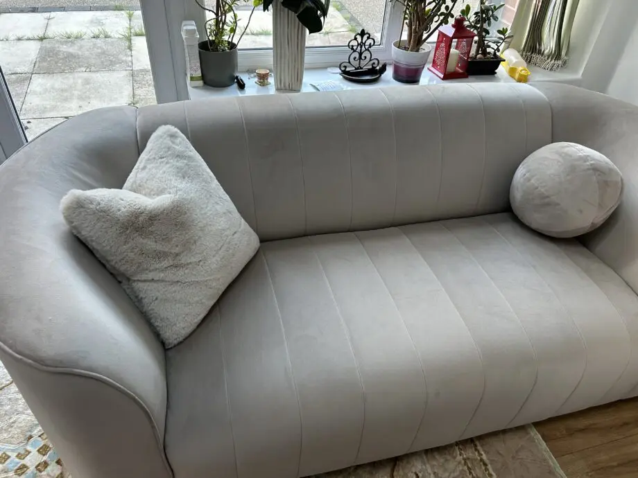 Sofology Matte Velvet Stone Fitzrovia 2 Seater Sofa