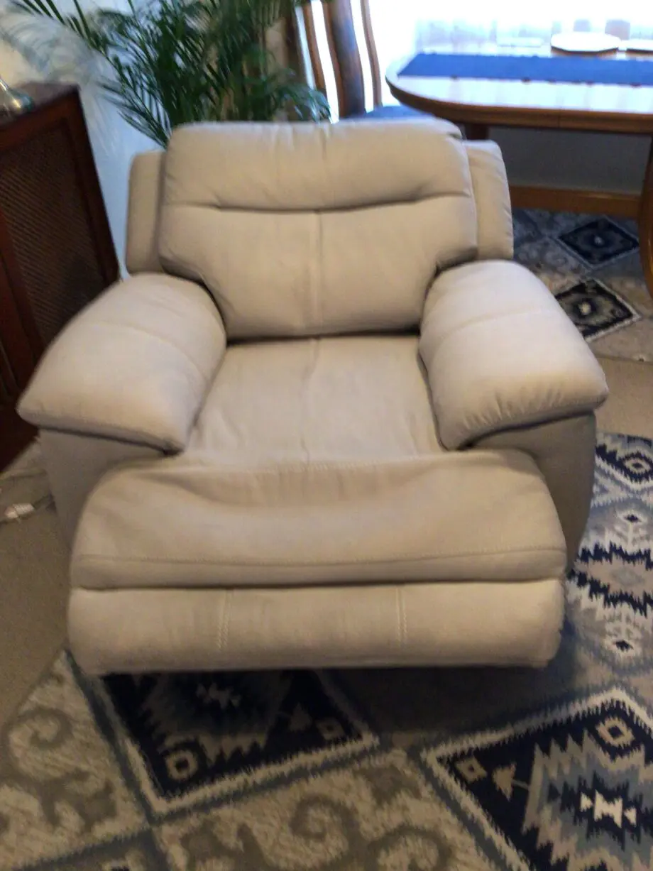 Furniture Village Touch Power recliner chair in light grey