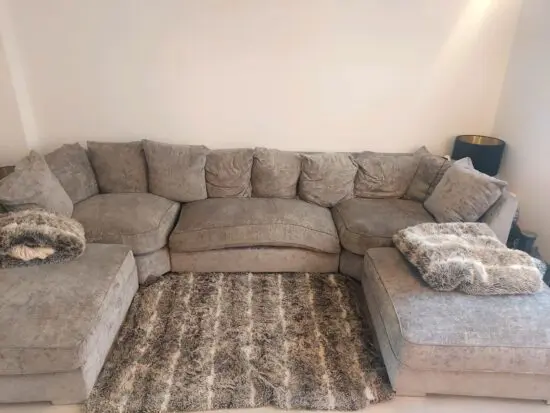 U Shape Bishop Sofa with 2 footstools