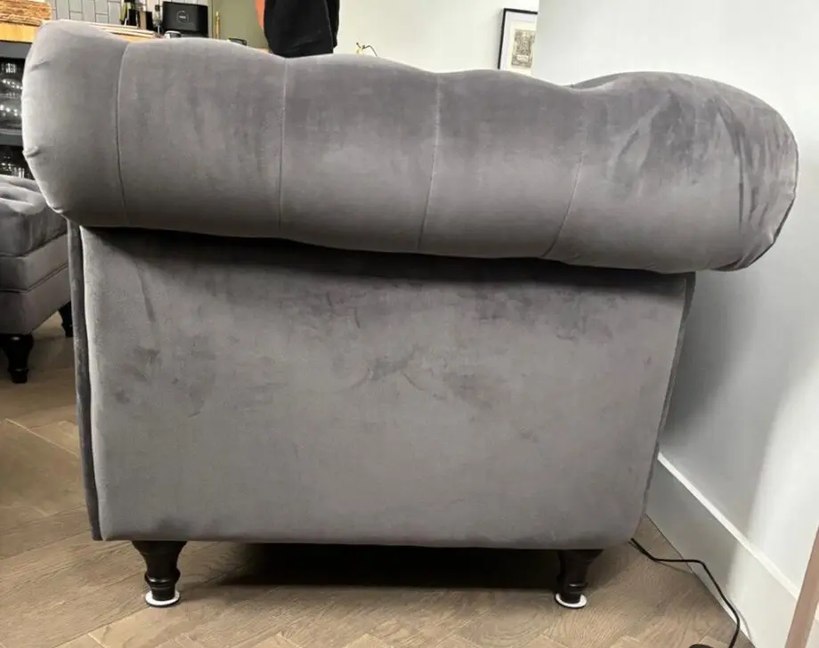 Habitat Chesterfield Velvet 3 Seater Sofa - Charcoal