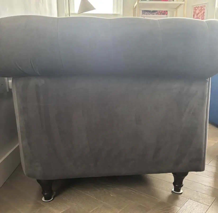 Habitat Chesterfield Velvet 3 Seater Sofa - Charcoal