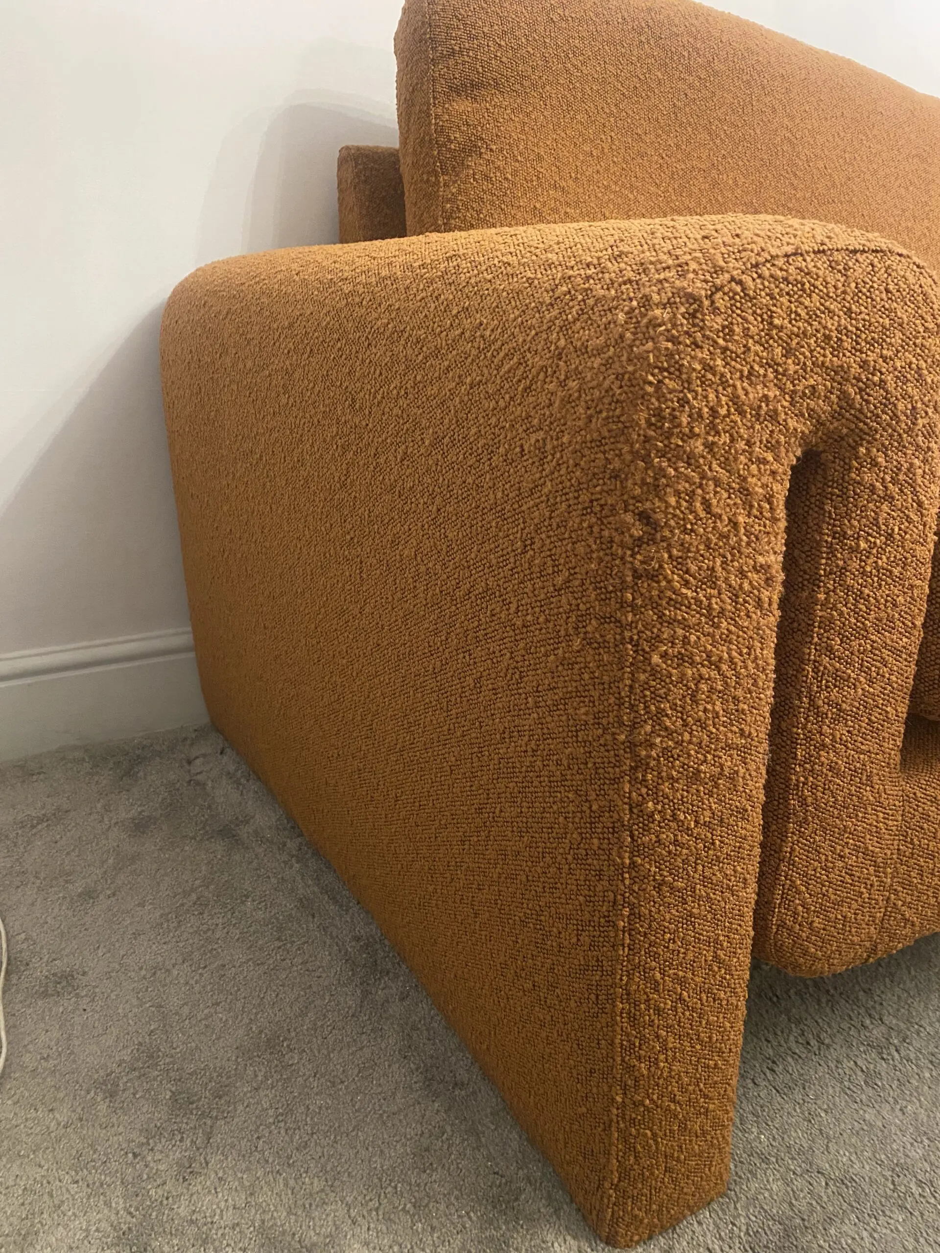 Homesense/TK Maxx Rust Brown Boucle 2-Seater Sofa