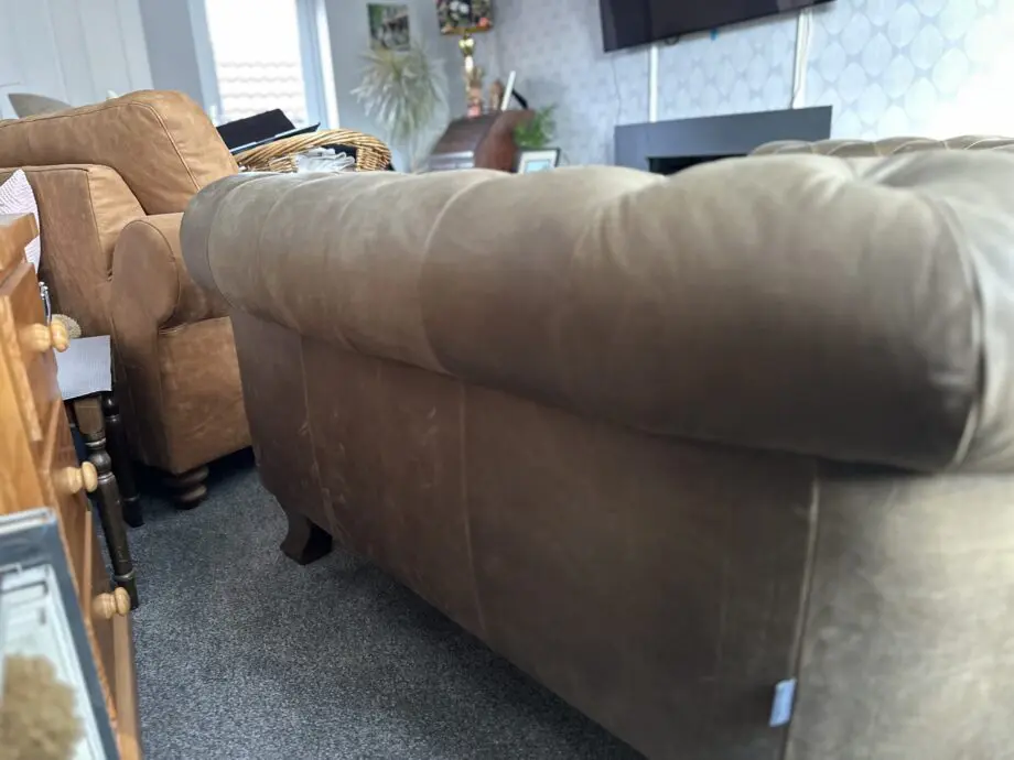 Alexander James Brown Leather Sofa