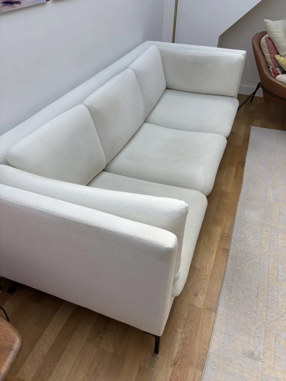 British Design Shop: Douglas 3 seater sofa by Russell Gillott (large) in Splash Bone Fabric (5 years old)