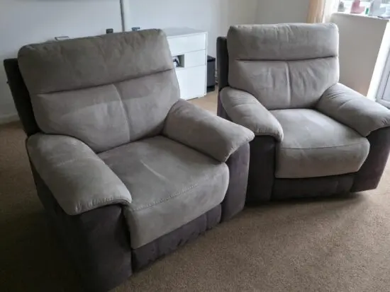 Single recliner sofa x 2
