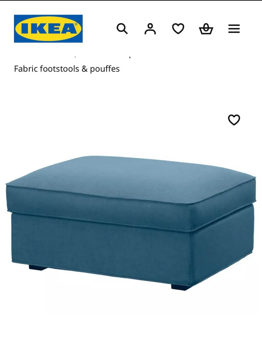 IKEA Kivik Corner Sofa + Ottoman, 5 seater, Blue