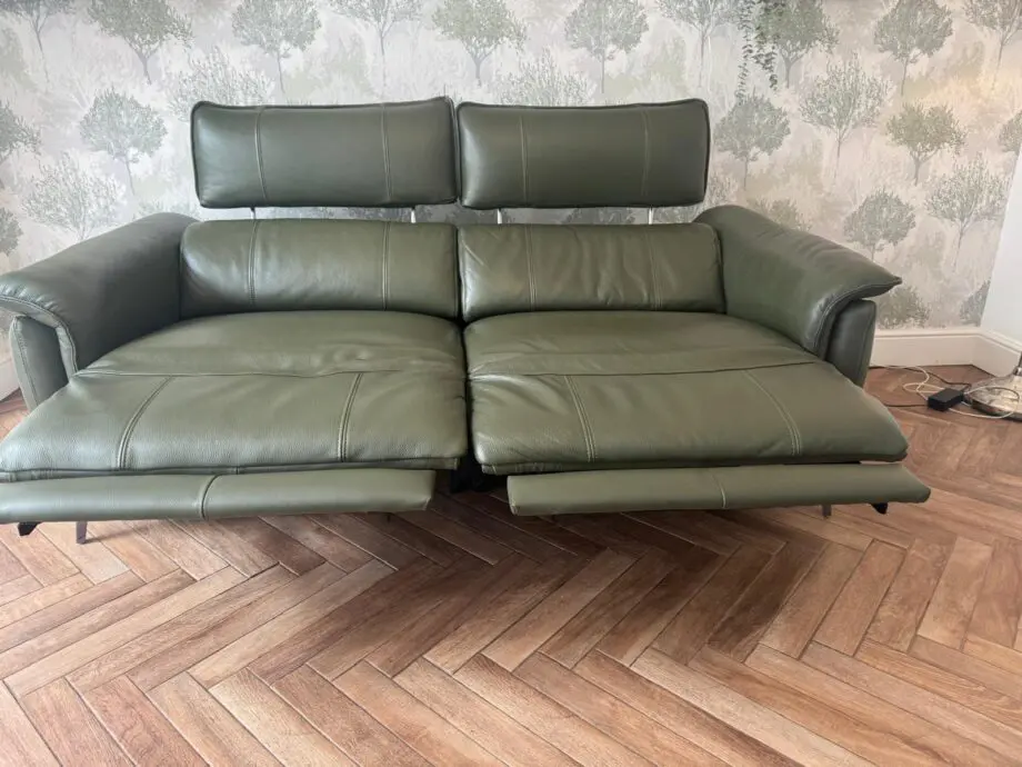 Furniture Village - Jude 3 seater power sofa with power headrests - Green