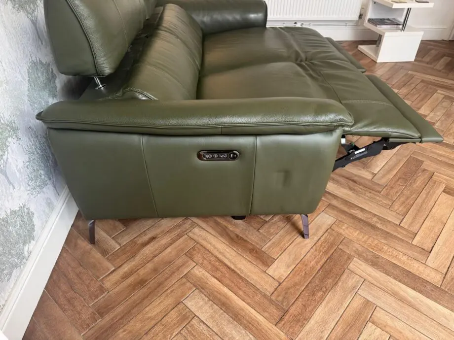 Furniture Village - Jude 3 seater power sofa with power headrests - Green