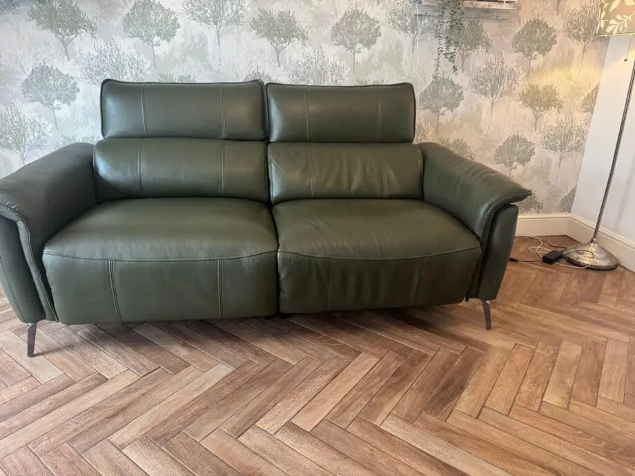 Furniture Village - Jude 3 seater power sofa with power headrests - Green