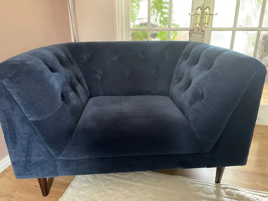 Sofology Navy Blue Bridgerton 2 Seat Sofa and Chair