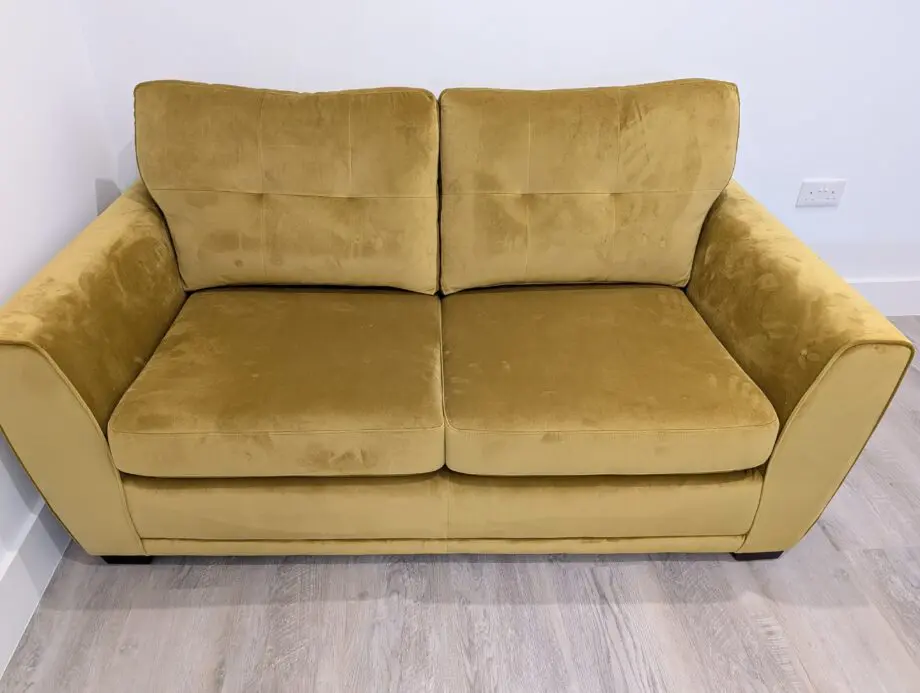 Brand new unused Kian 2 Seater Sofa Bed - Mustard Colour