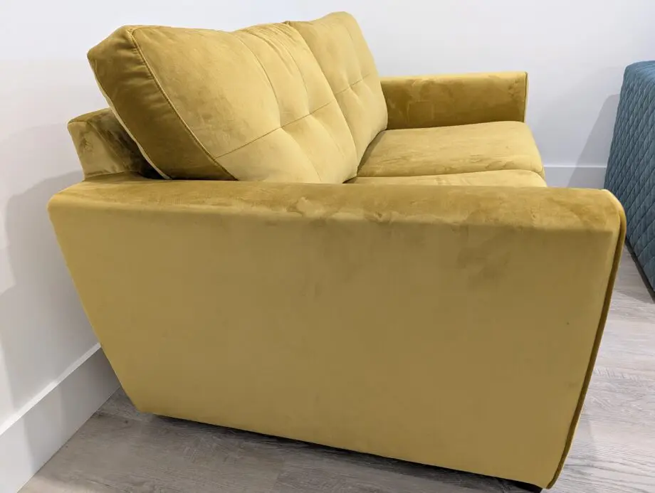 Brand new unused Kian 2 Seater Sofa Bed - Mustard Colour