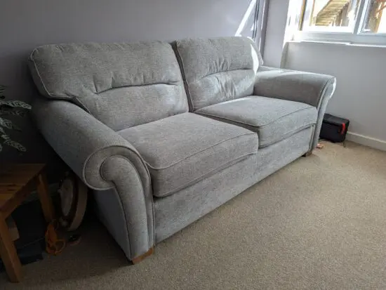 SCS Roseland 3 Seater Sofa, Grey Chenille Herringbone