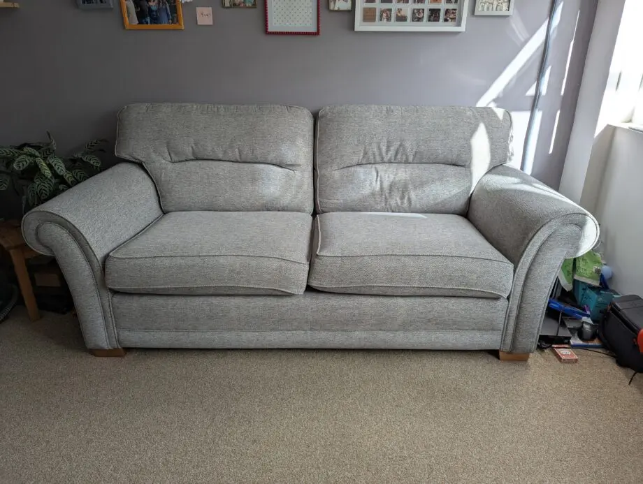 SCS Roseland 3 Seater Sofa, Grey Chenille Herringbone