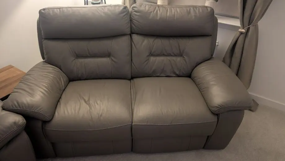 DFS Foster Sofas + Footstool set