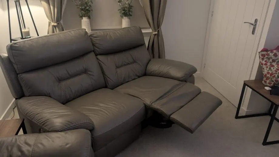 DFS Foster Sofas + Footstool set