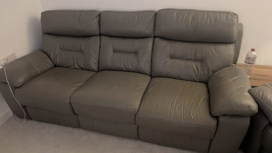 DFS Foster Sofas + Footstool set