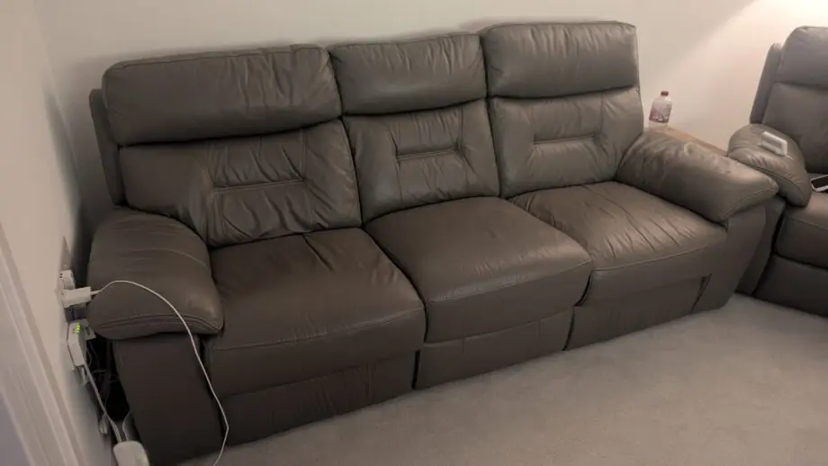 DFS Foster Sofas + Footstool set