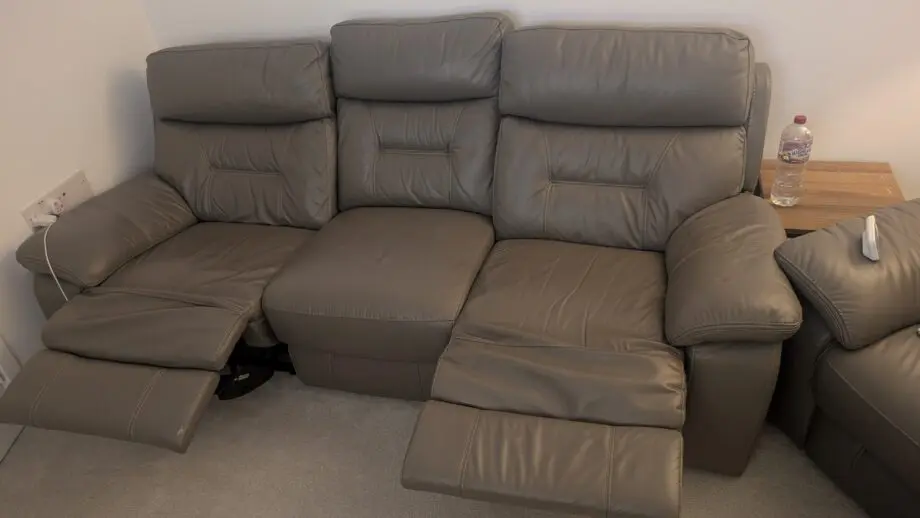 DFS Foster Sofas + Footstool set