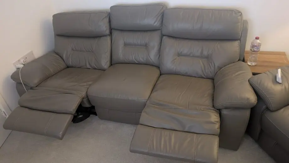 DFS Foster Sofas + Footstool set
