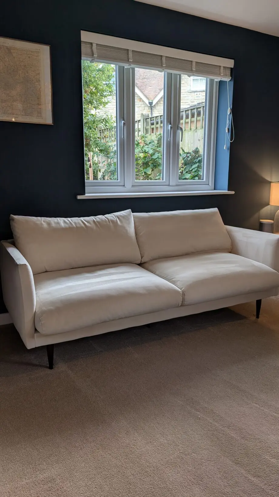 Swoon Luna 3-Seater Sofa in Bone Easy Velvet (1/2)