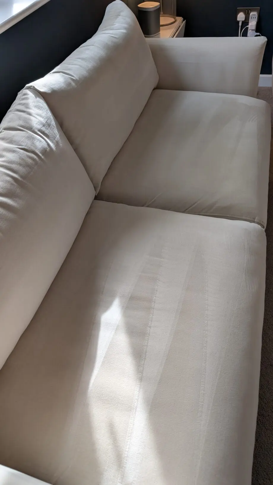 Swoon Luna 3-Seater Sofa in Bone Easy Velvet (1/2)
