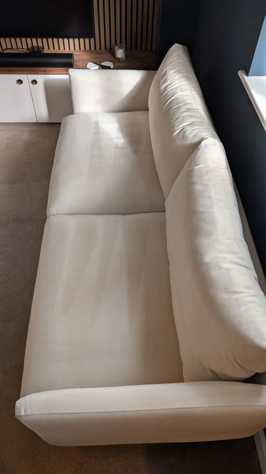 Swoon Luna 3-Seater Sofa in Bone Easy Velvet (1/2)