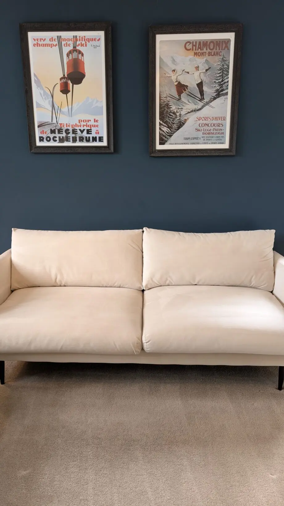 Swoon Luna 3-Seater Sofa in Bone Easy Velvet (2/2)