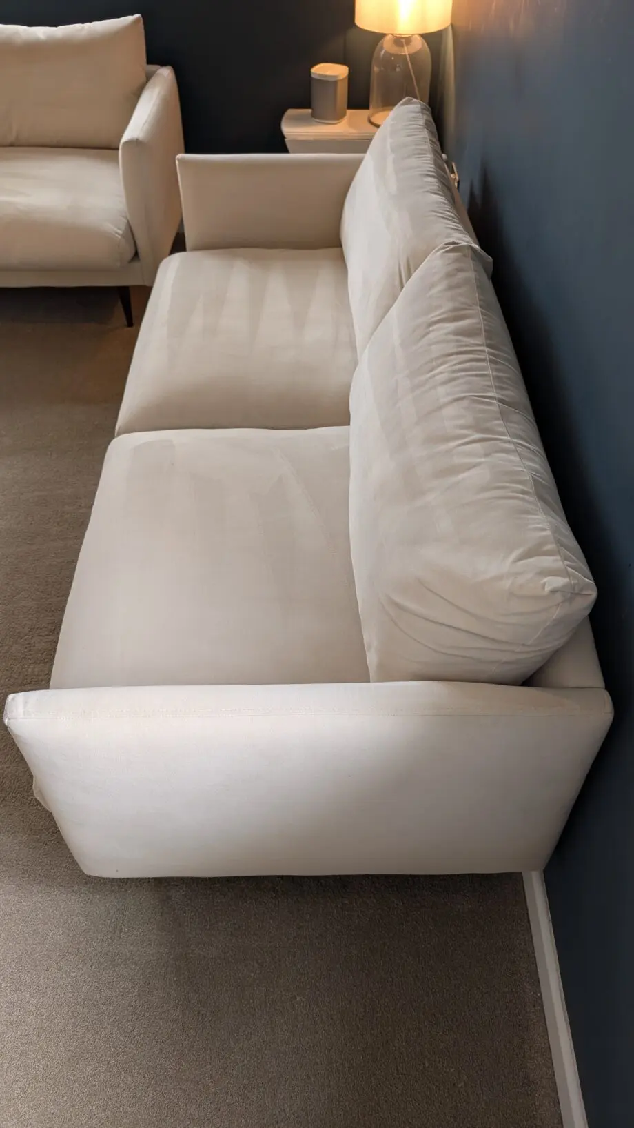 Swoon Luna 3-Seater Sofa in Bone Easy Velvet (2/2)