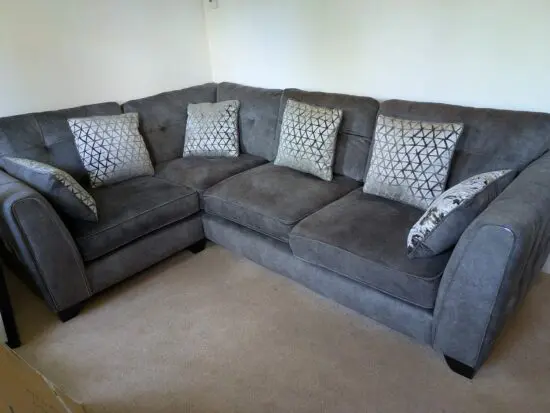 Furniture Village, charcoal, 4 seater corner sofa