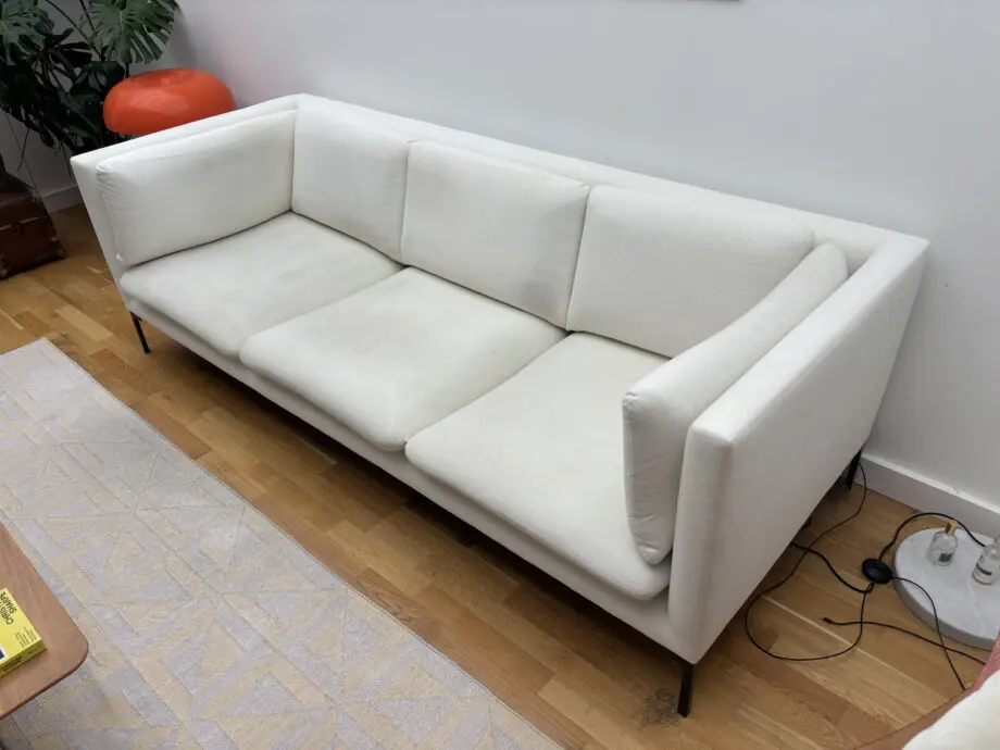 British Design Shop: Douglas 3 seater sofa by Russell Gillott (large) in Splash Bone Fabric (5 years old)