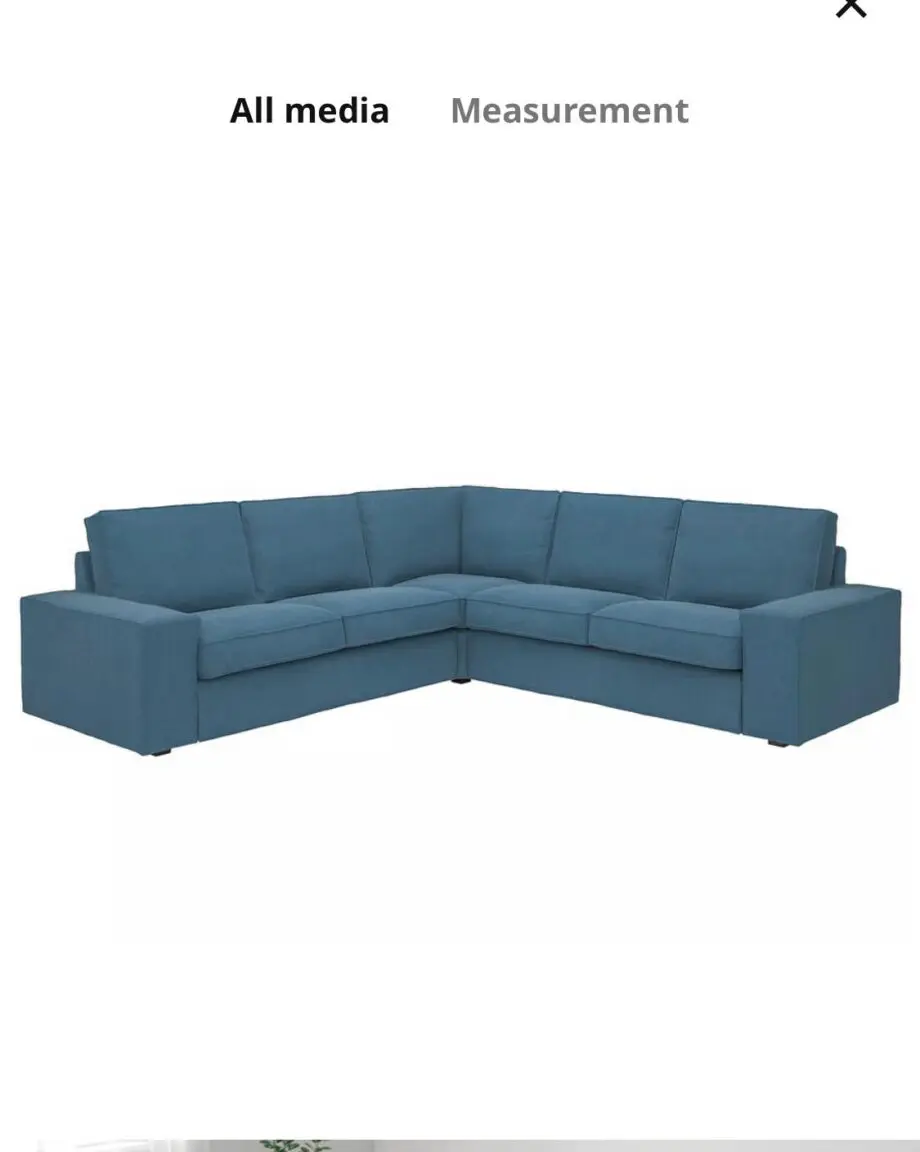 IKEA Kivik Corner Sofa + Ottoman, 5 seater, Blue