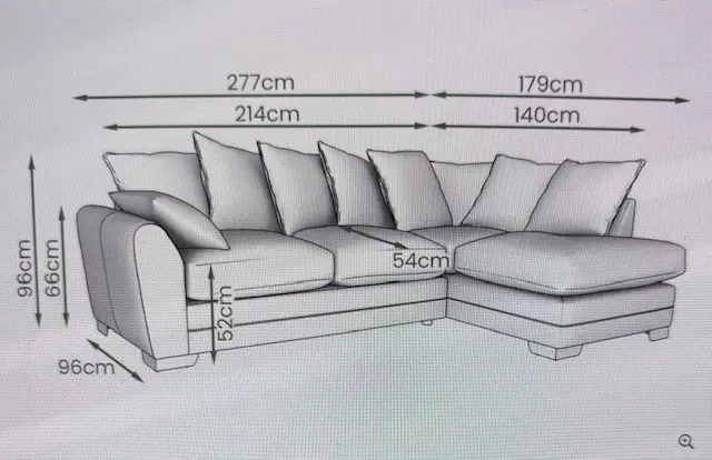 DFS Lucinda Left Arm facing corner sofa