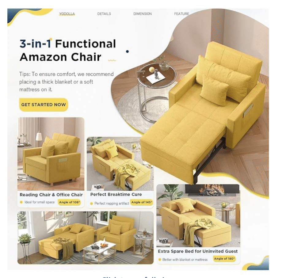 Beautiful Amazon Sofa Bed - Single
