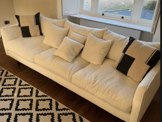 Barker and Stonehouse Cream Boucle Sofa - 4 seater sofa x 2