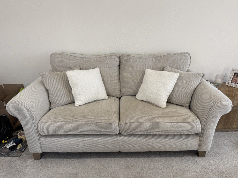 DFS Grey Sofa (3 seater, 2 seater & arm chair)