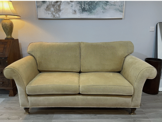 Beautiful Laura Ashley Mortimer 2 seat sofa champagne Chenille fabric RRP £1750