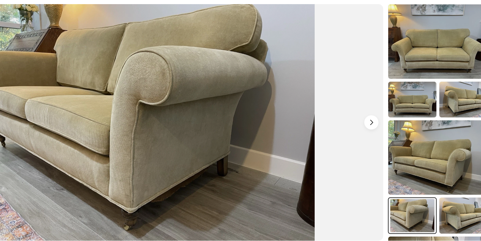 Beautiful Laura Ashley Mortimer 2 seat sofa champagne Chenille fabric RRP £1750