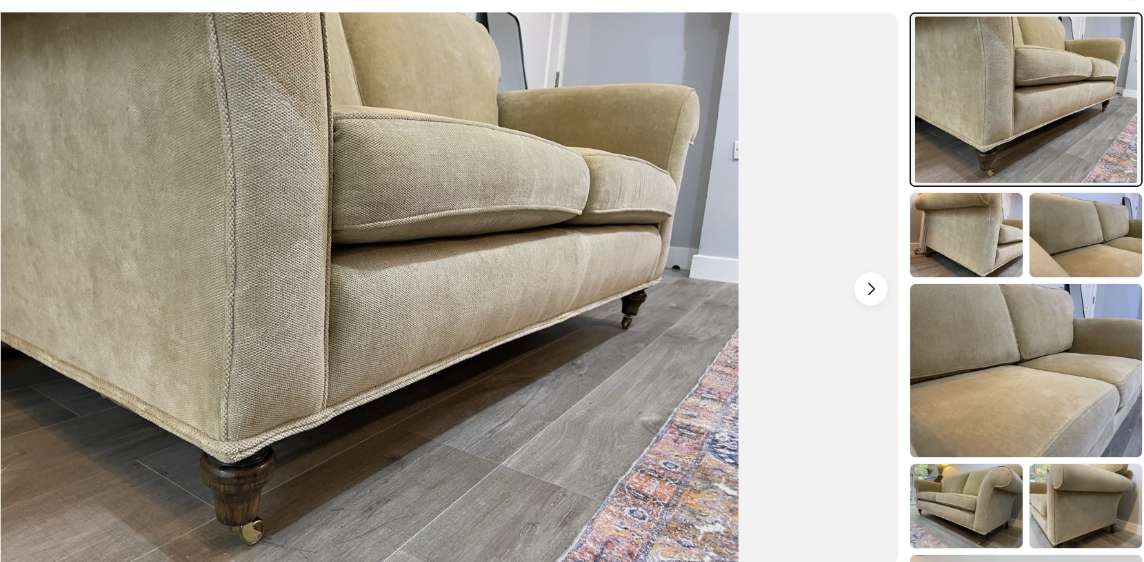 Beautiful Laura Ashley Mortimer 2 seat sofa champagne Chenille fabric RRP £1750