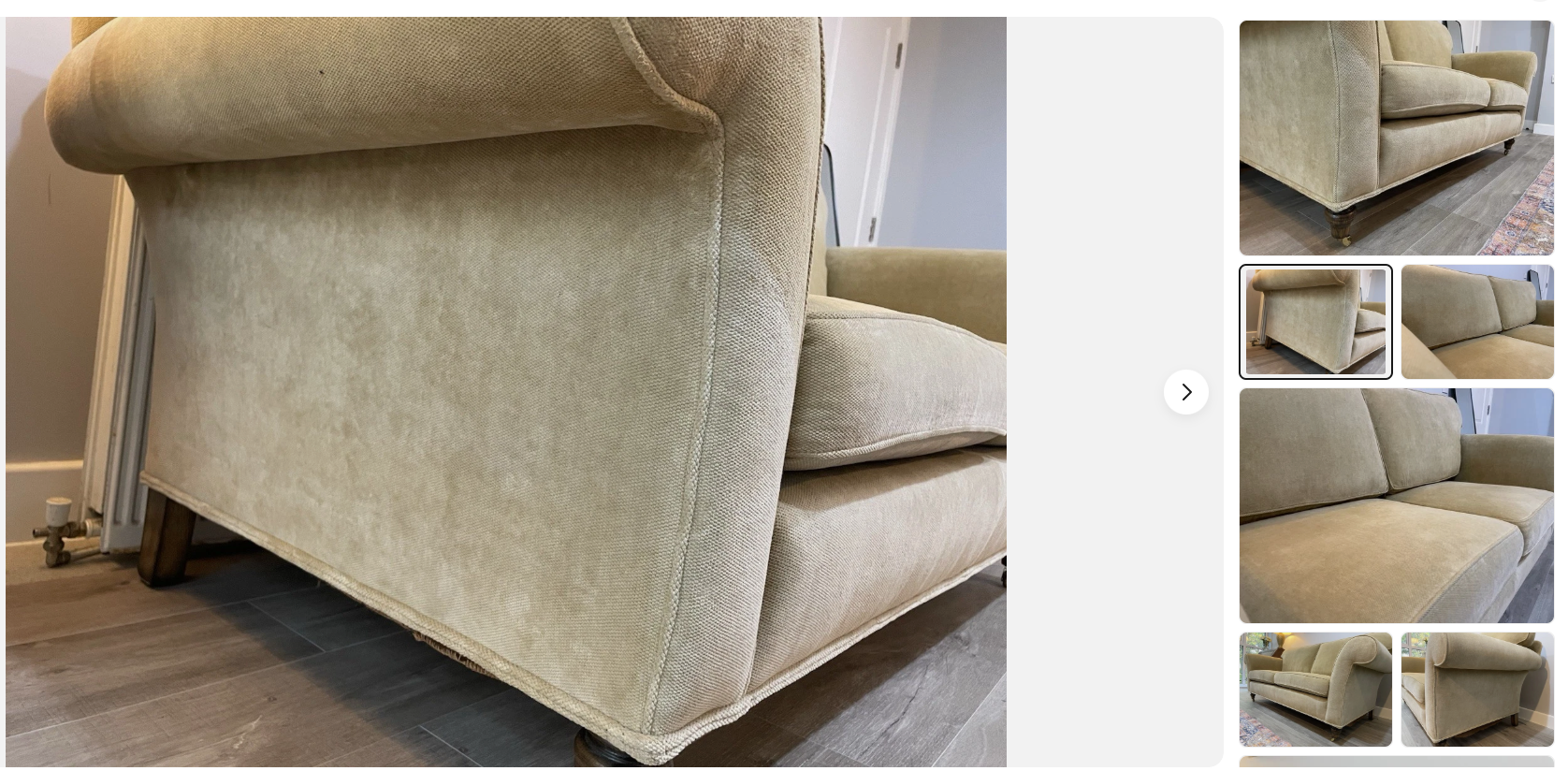 Beautiful Laura Ashley Mortimer 2 seat sofa champagne Chenille fabric RRP £1750