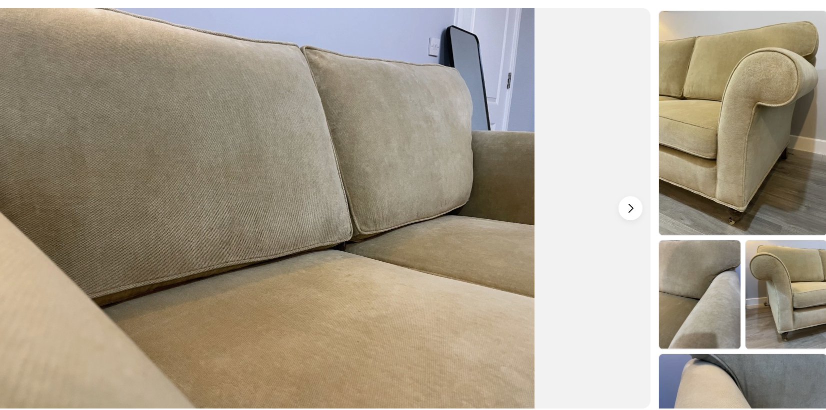 Beautiful Laura Ashley Mortimer 2 seat sofa champagne Chenille fabric RRP £1750