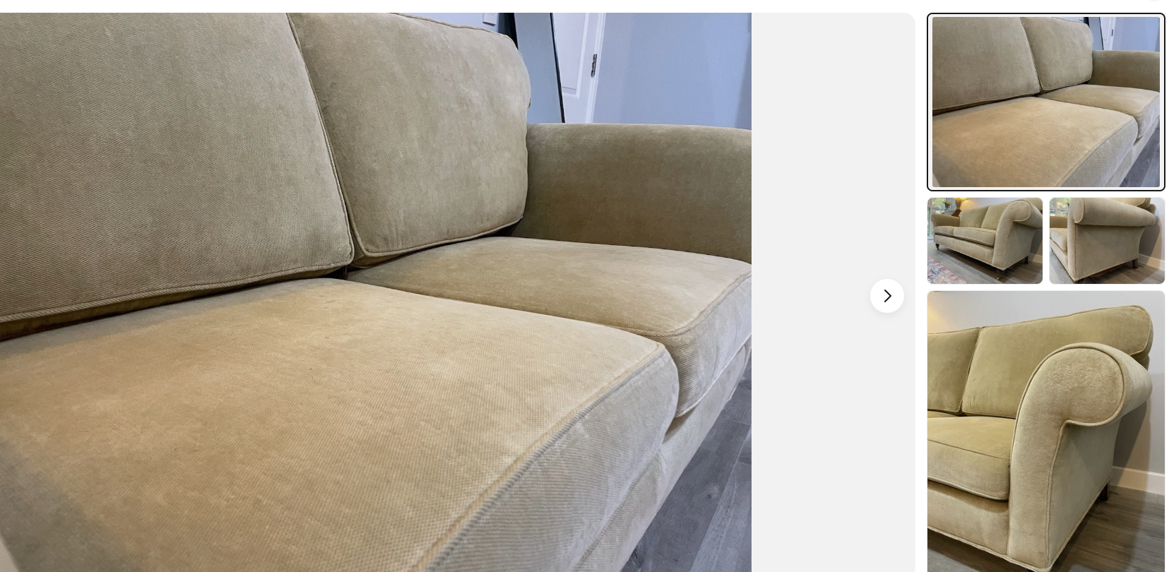 Beautiful Laura Ashley Mortimer 2 seat sofa champagne Chenille fabric RRP £1750