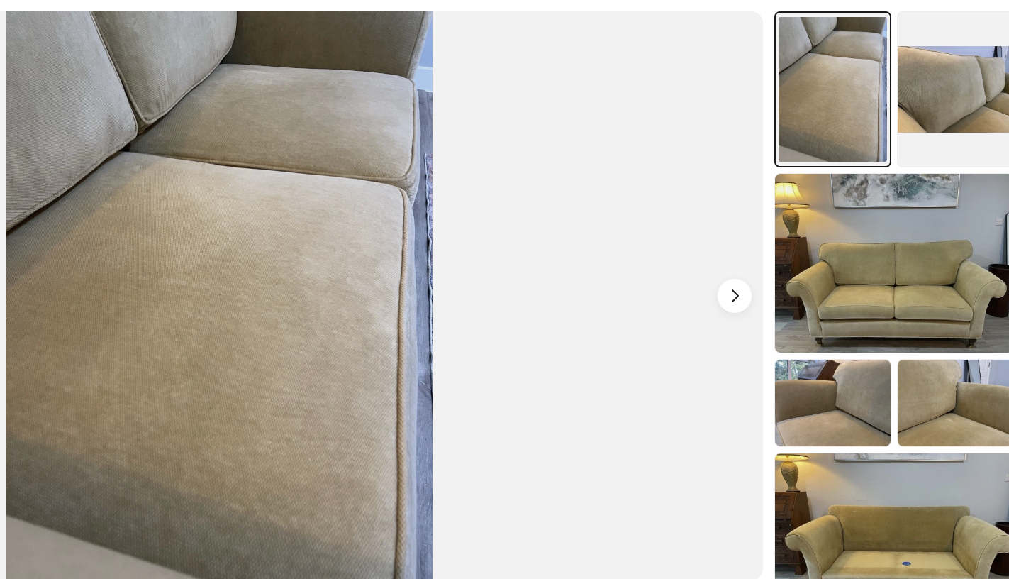 Beautiful Laura Ashley Mortimer 2 seat sofa champagne Chenille fabric RRP £1750