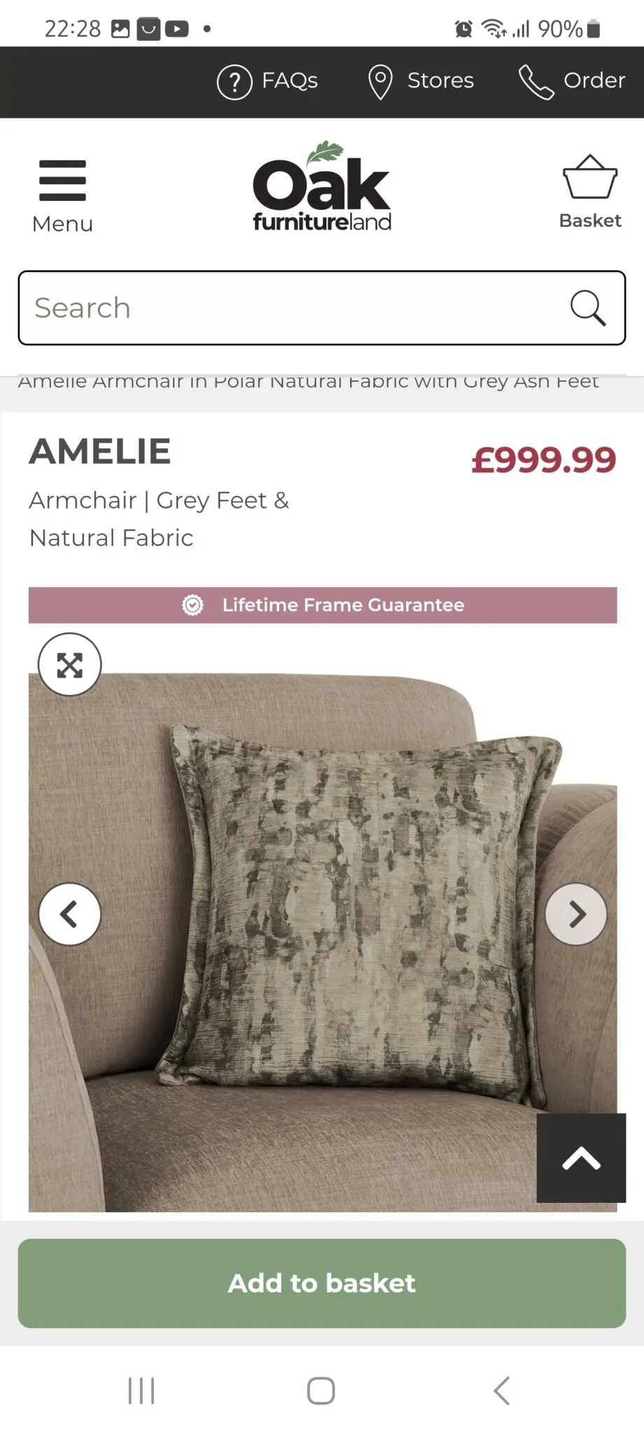 Oakfurnitureland Armchair