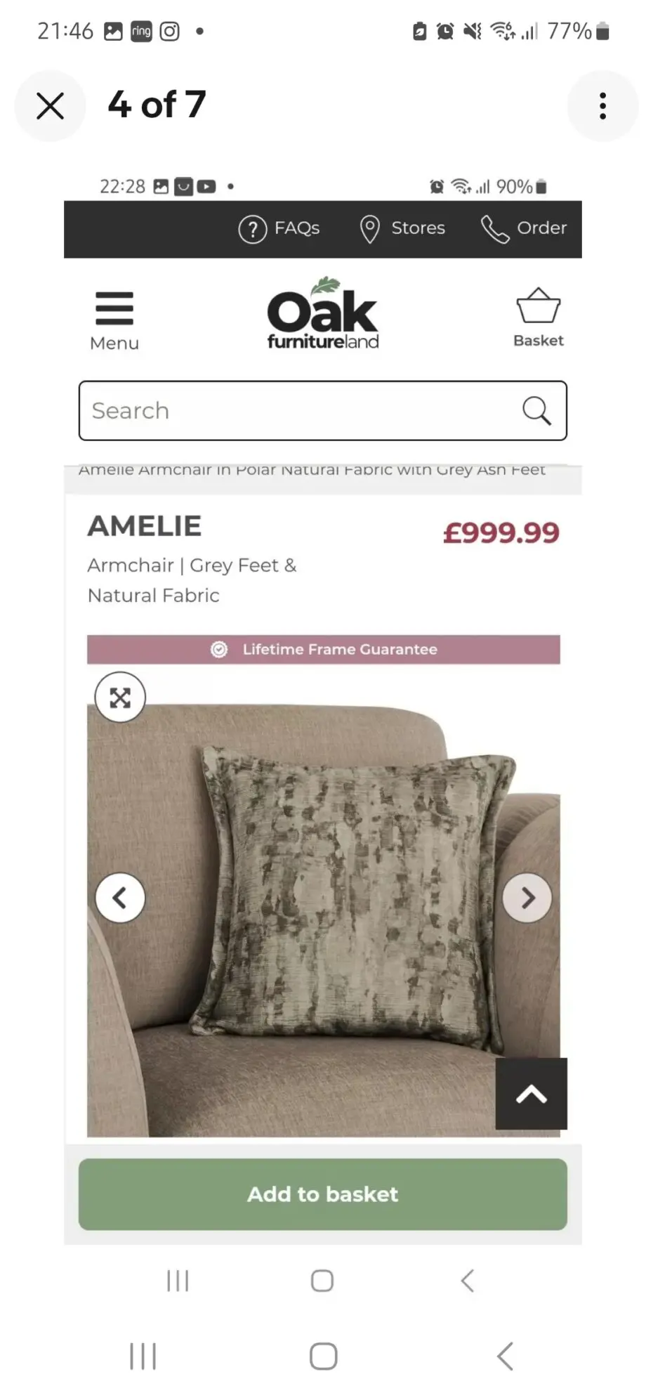 Oakfurnitureland Armchair