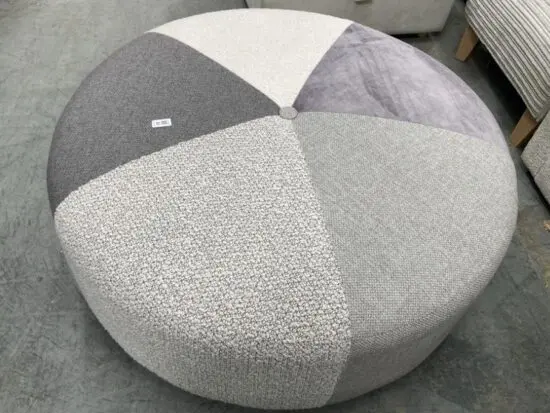 DFS ROUND FOOTREST IN GREY PATTERN