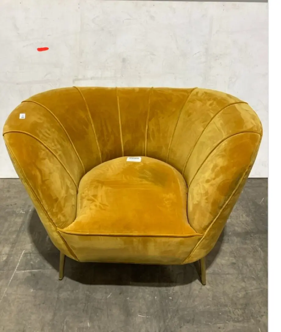 DAVID PHILLIPS ACCENT CHAIR IN MUSTARD VELVET