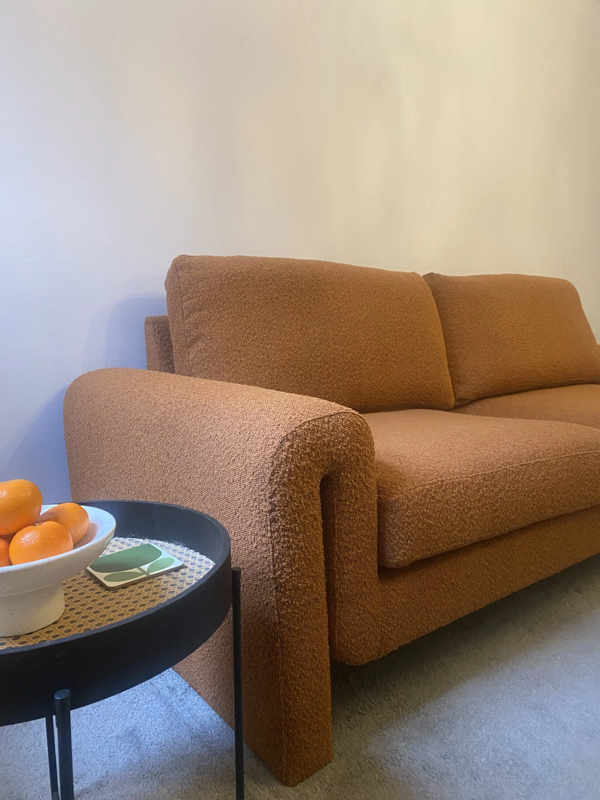 Homesense/TK Maxx Rust Brown Boucle 2-Seater Sofa